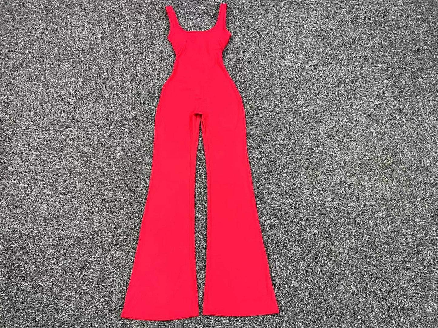 Scrunch Back Flared Jumpsuit