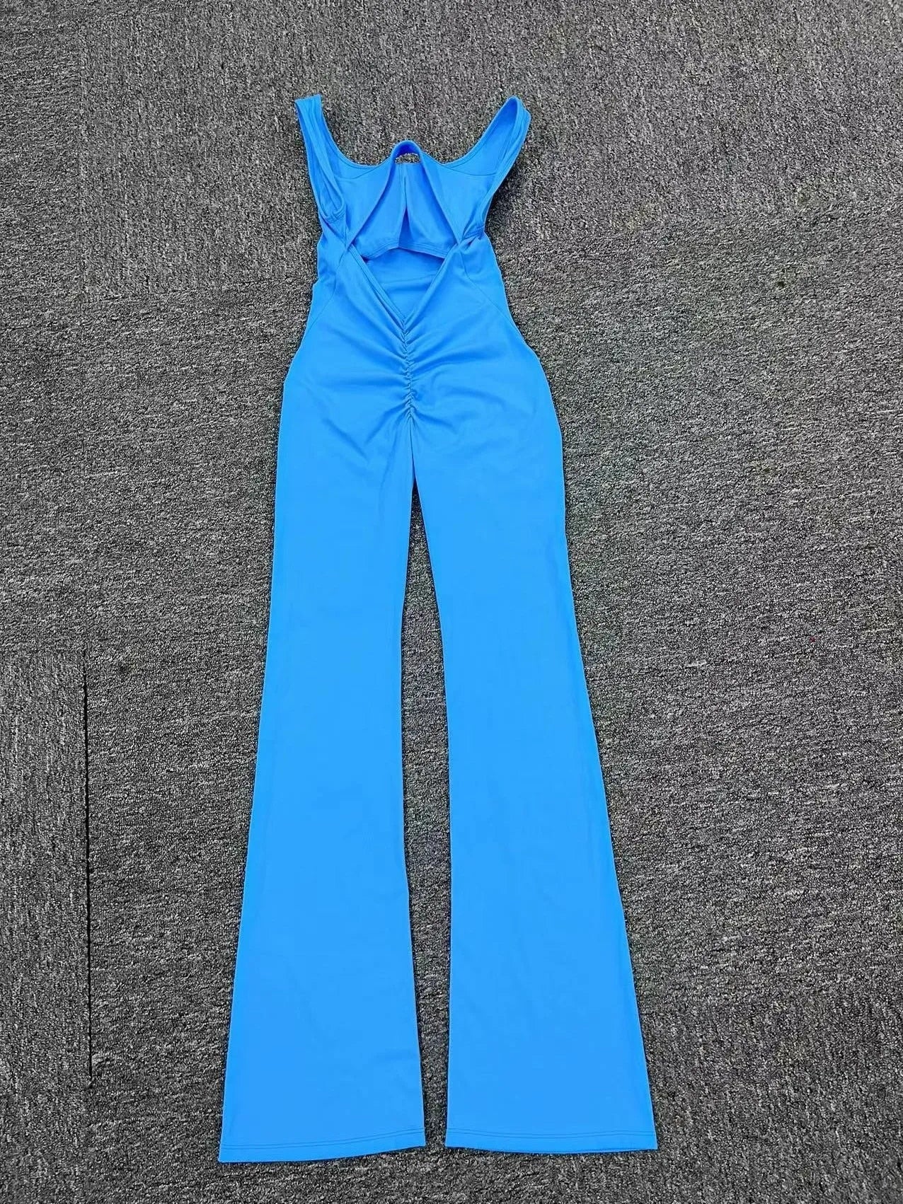 Scrunch Back Flared Jumpsuit