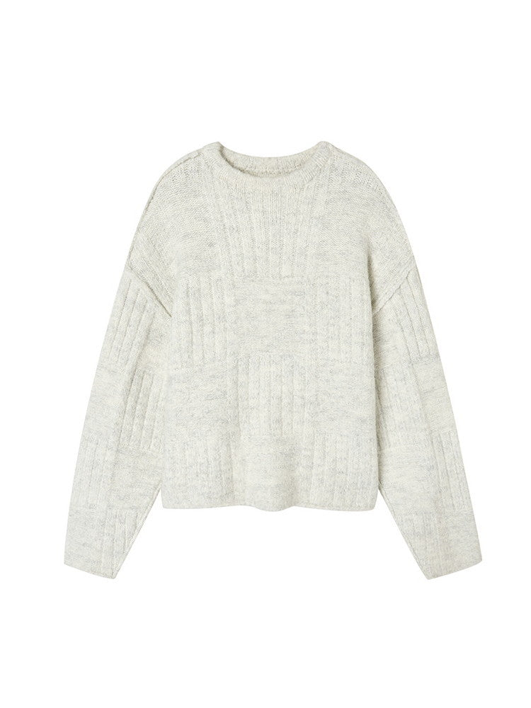 Oversize Loose Simple Chic Retro Crew-Neck Knit