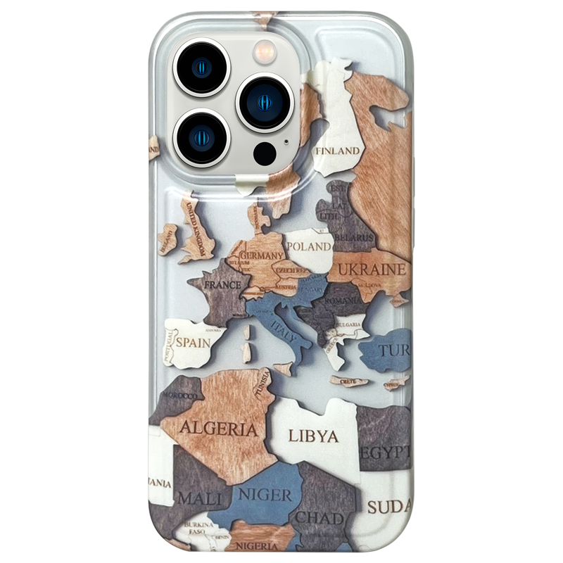 Artistic Map Puzzle Phone Case