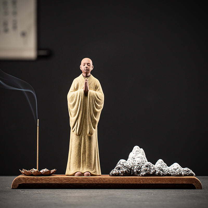 Zen Serenity Monk Sculpture – FancyAdd
