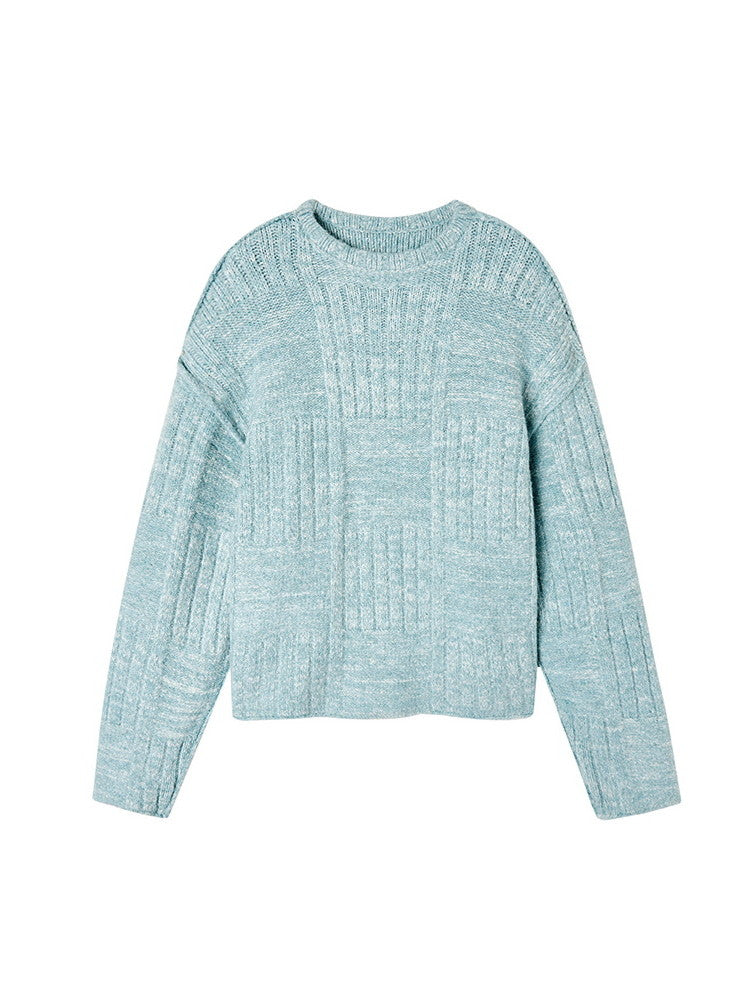 Oversize Loose Simple Chic Retro Crew-Neck Knit