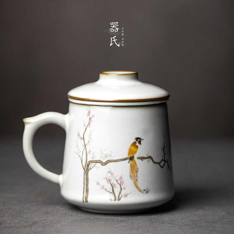 Ru Kiln Elegance - Ceramic Office Tea Cup