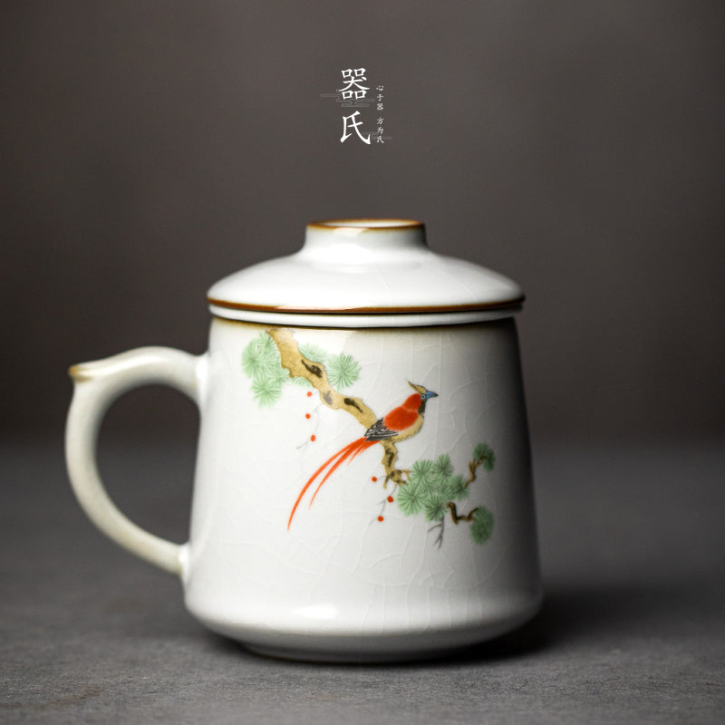 Ru Kiln Elegance - Ceramic Office Tea Cup