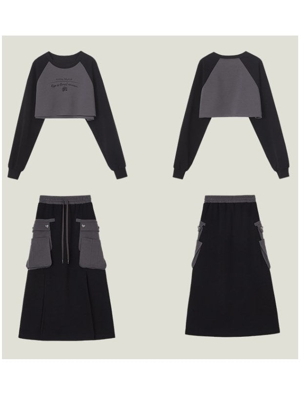 Short Sweat ＆ Long Skirt Set-up