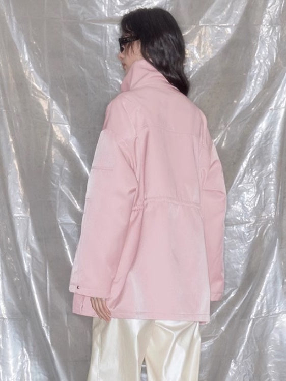 マルチポケットワークスタンドカラードローストリングジャケット