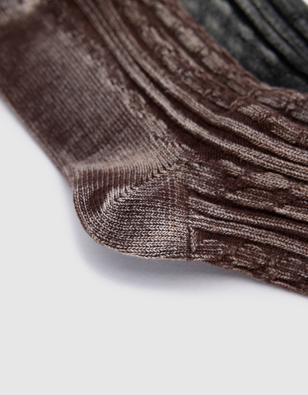 Textured Mid-Length Socks