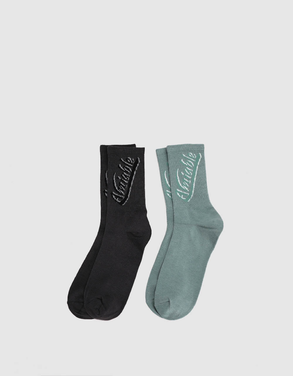 Letter Printed Mid-Length Socks