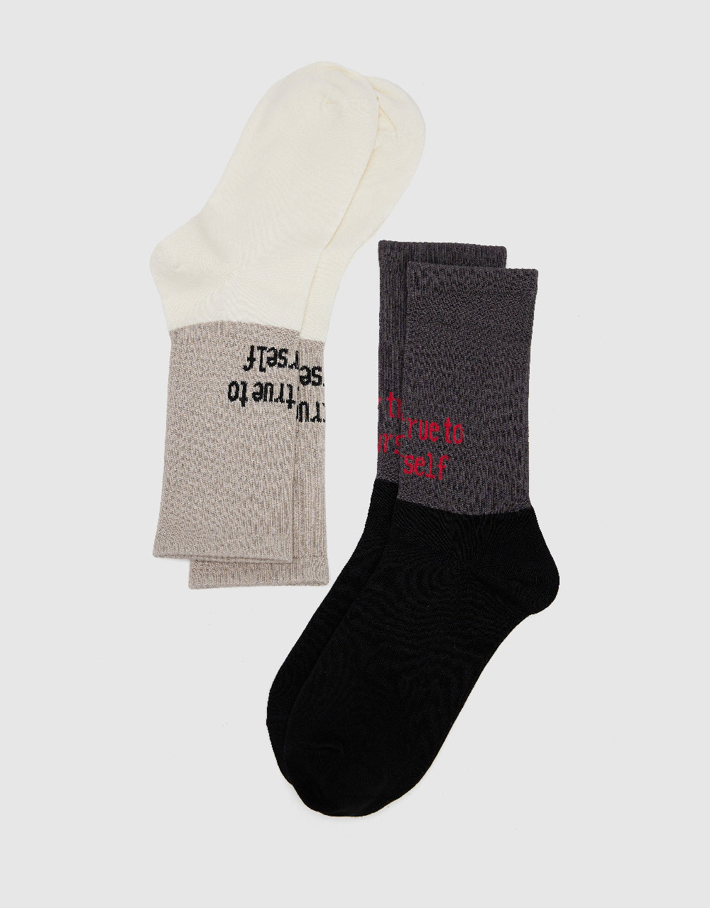 Two Toned Mid-Length Socks