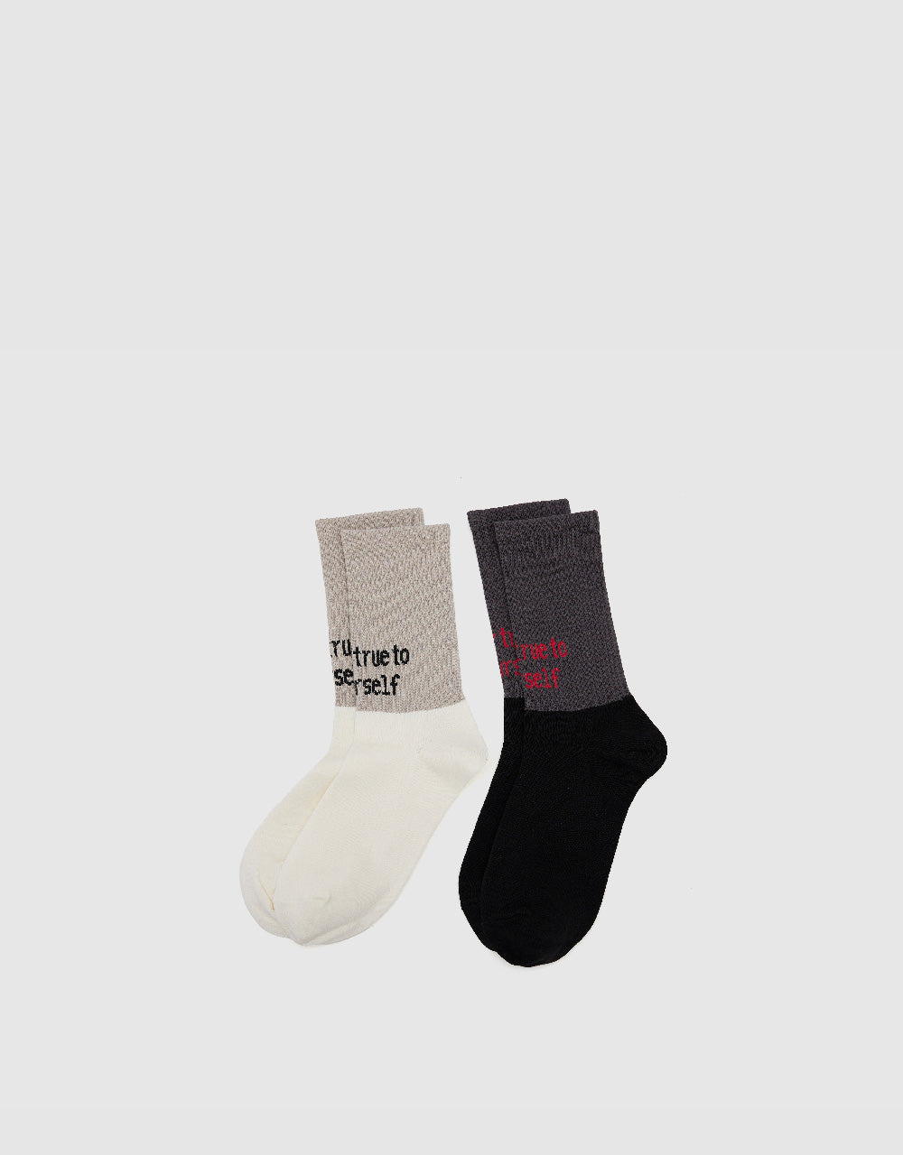 Two Toned Mid-Length Socks