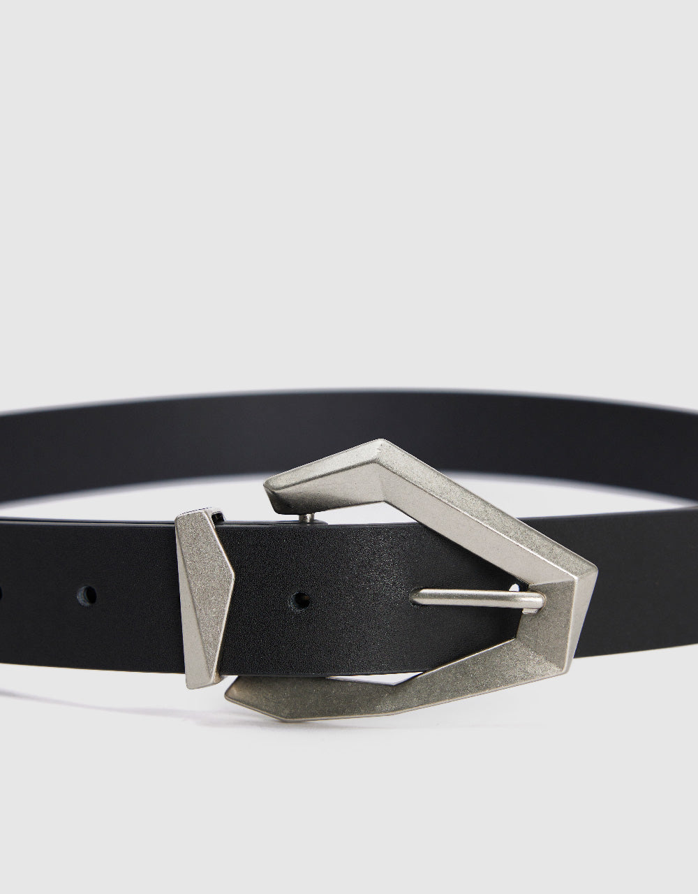 Triangle Frame Buckle Vegan Leather Belt