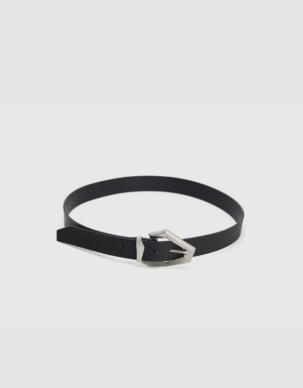 Triangle Frame Buckle Vegan Leather Belt