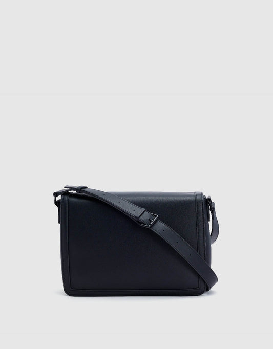 Flip Front Vegan Leather Crossbody Bag