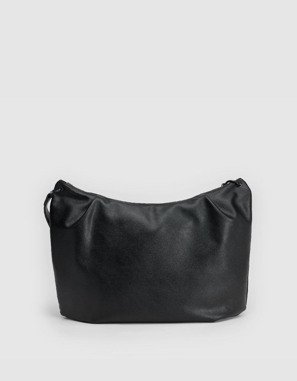 Vegan Leather Shoulder Bag With Braided Rope