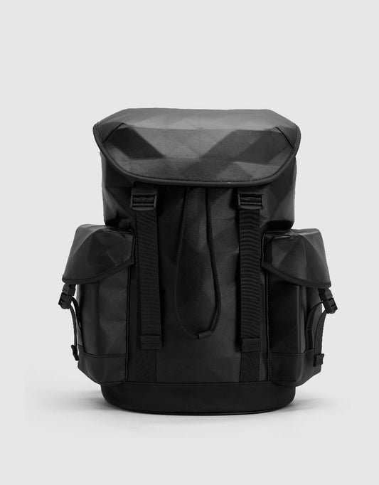 Double Buckled Vegan Leather Backpack