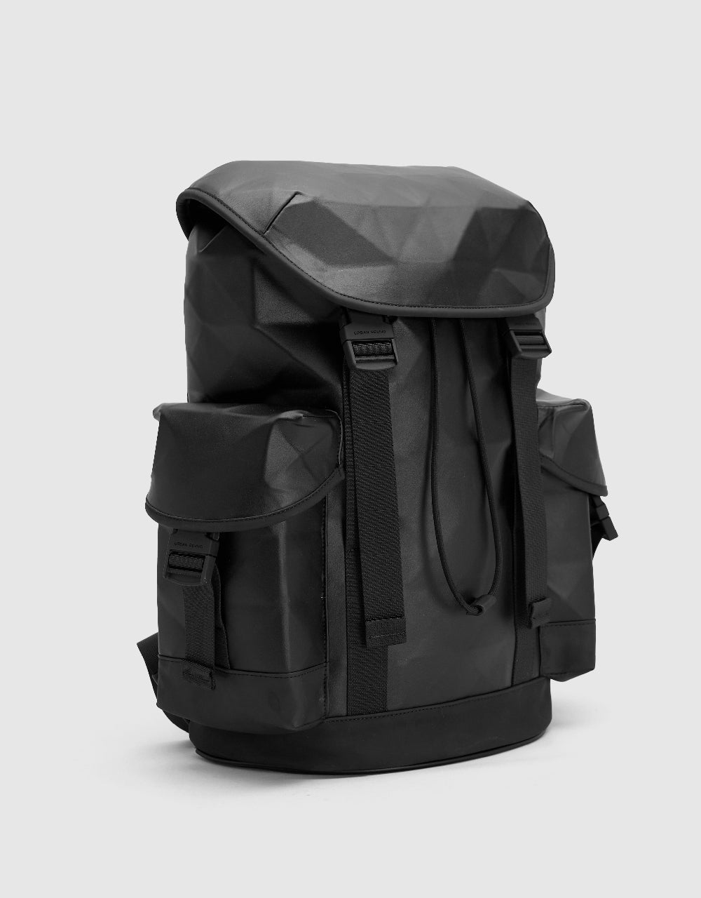 Double Buckled Vegan Leather Backpack