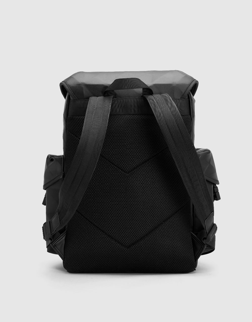 Double Buckled Vegan Leather Backpack