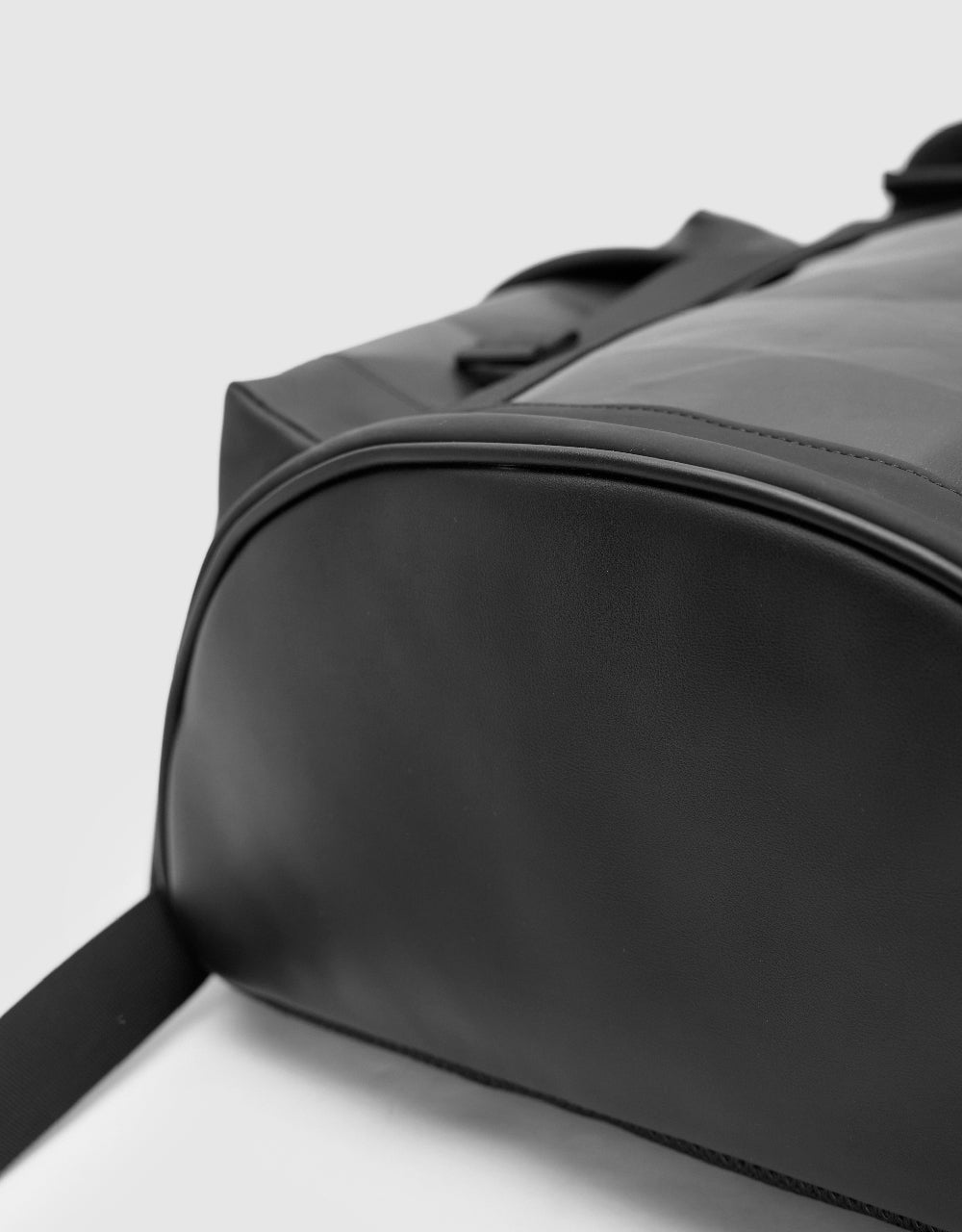 Double Buckled Vegan Leather Backpack