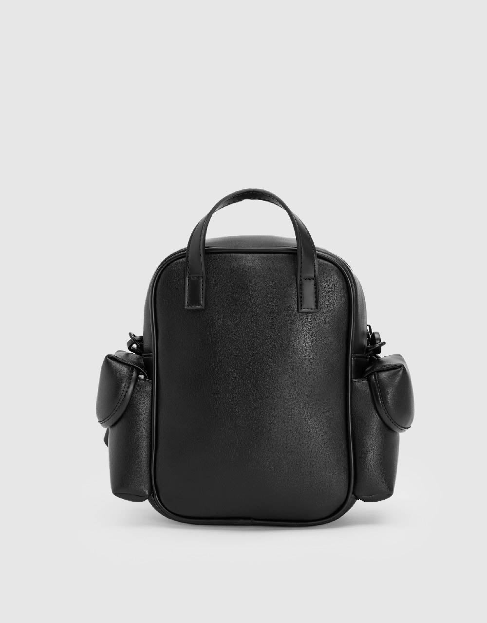 Backpack Shape Vegan Leather Shoulder Bag