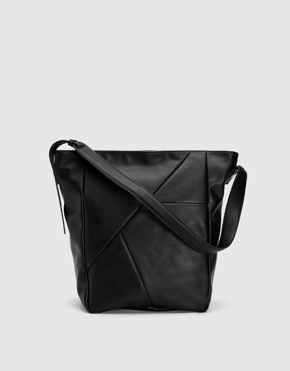 Embossed Vegan Leather Shoulder Bag