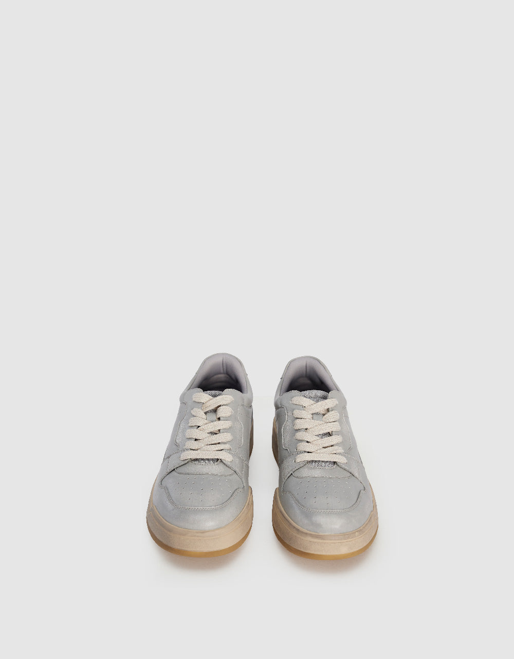 Distressed Round Toe Sneakers