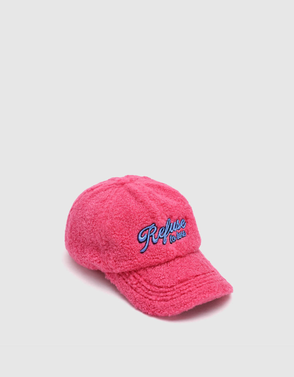 Letter Embroidered Furry Baseball Cap