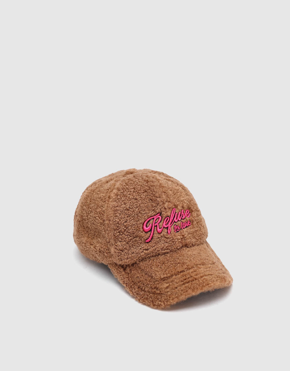 Letter Embroidered Furry Baseball Cap