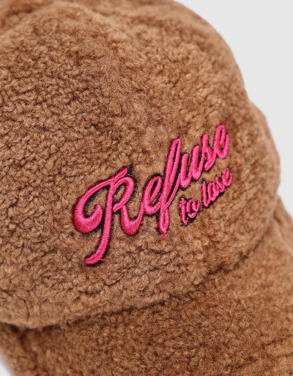 Letter Embroidered Furry Baseball Cap