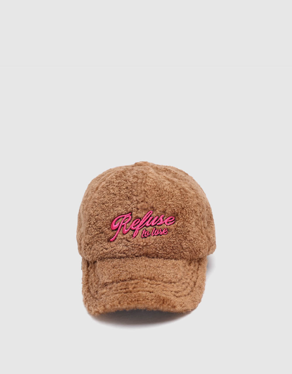 Letter Embroidered Furry Baseball Cap