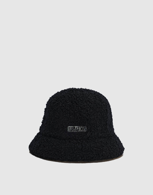 Metal Embossed Furry Bucket Hat