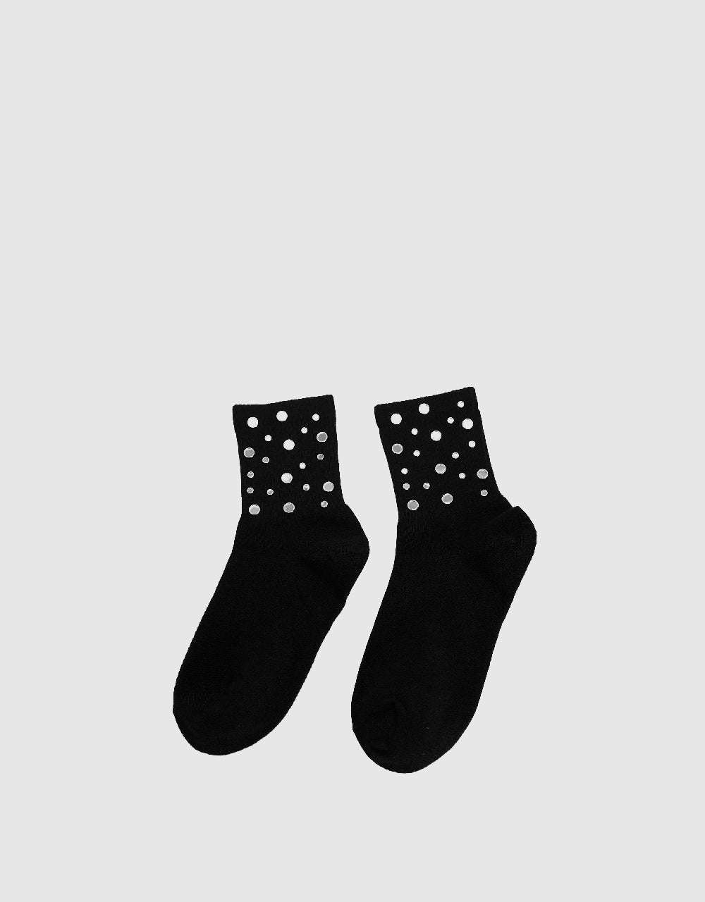 Rhinestone Décor Mid-Length Socks