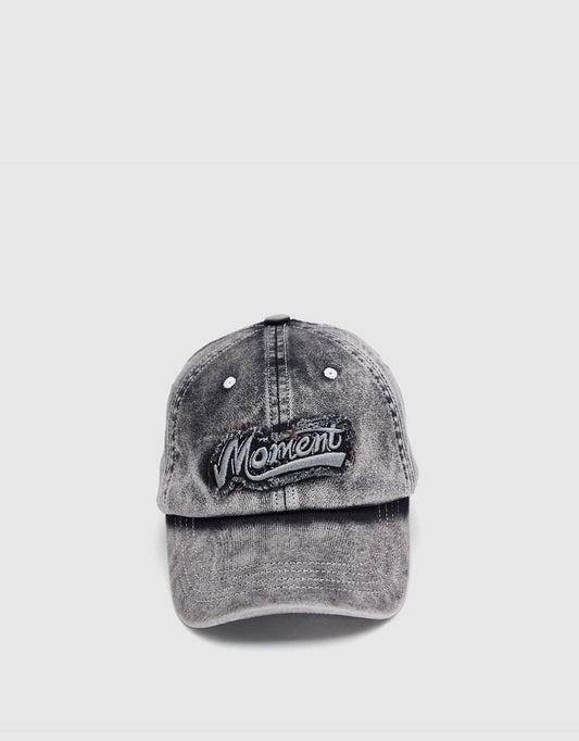 Letter Embossed Denim Baseball Cap