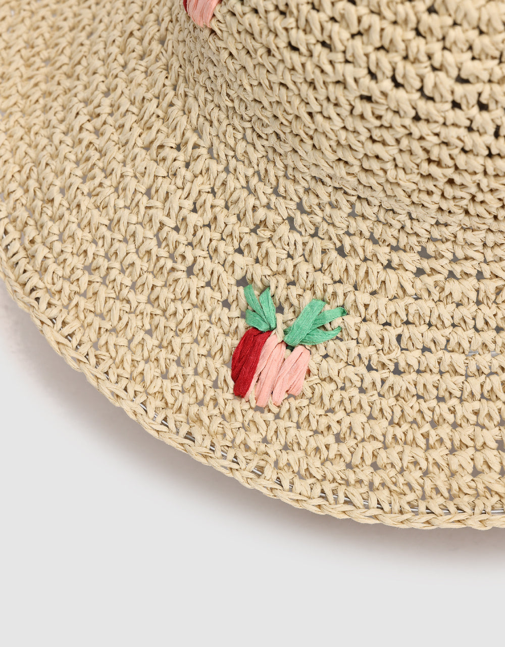 Fruit Embroidered Straw Hat