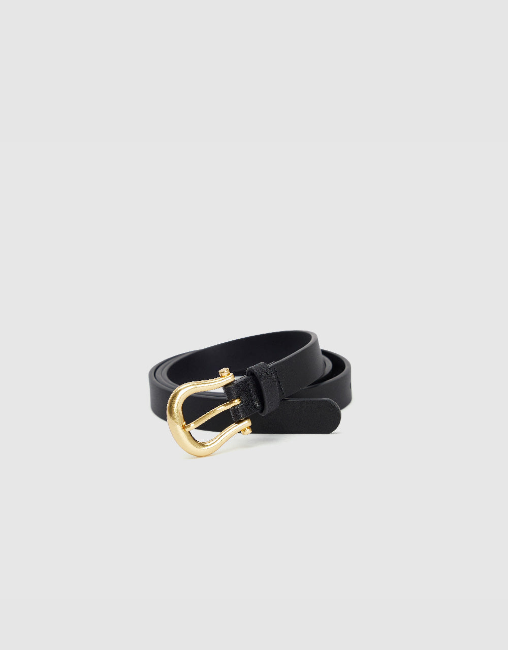 Vegan Leather Skinny Belt