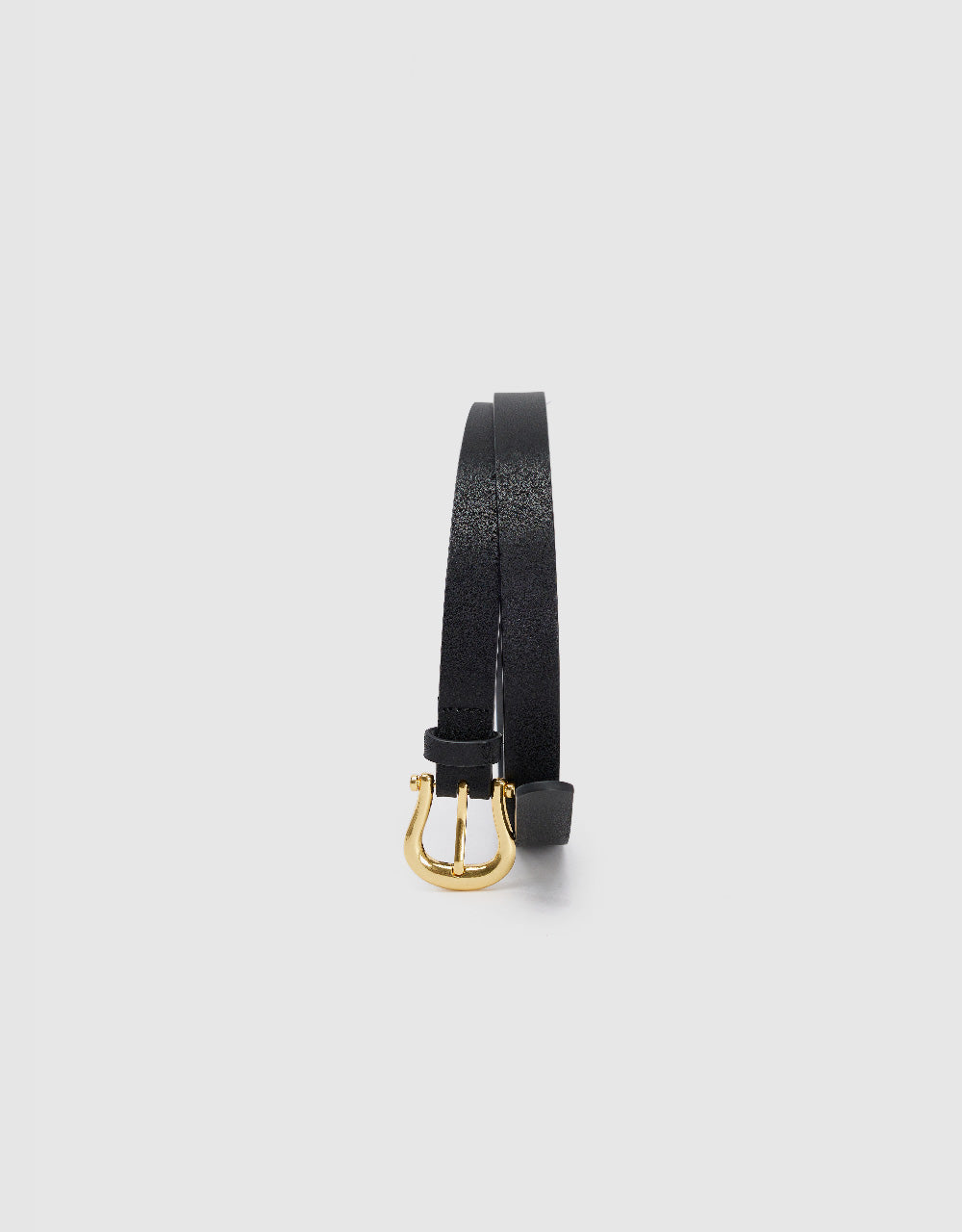 Vegan Leather Skinny Belt