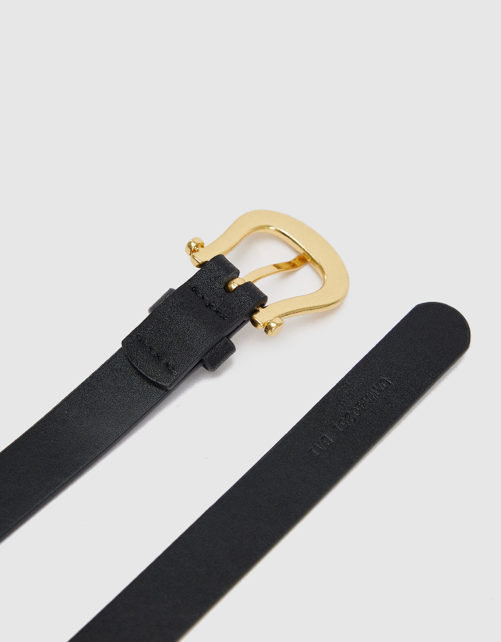 Vegan Leather Skinny Belt