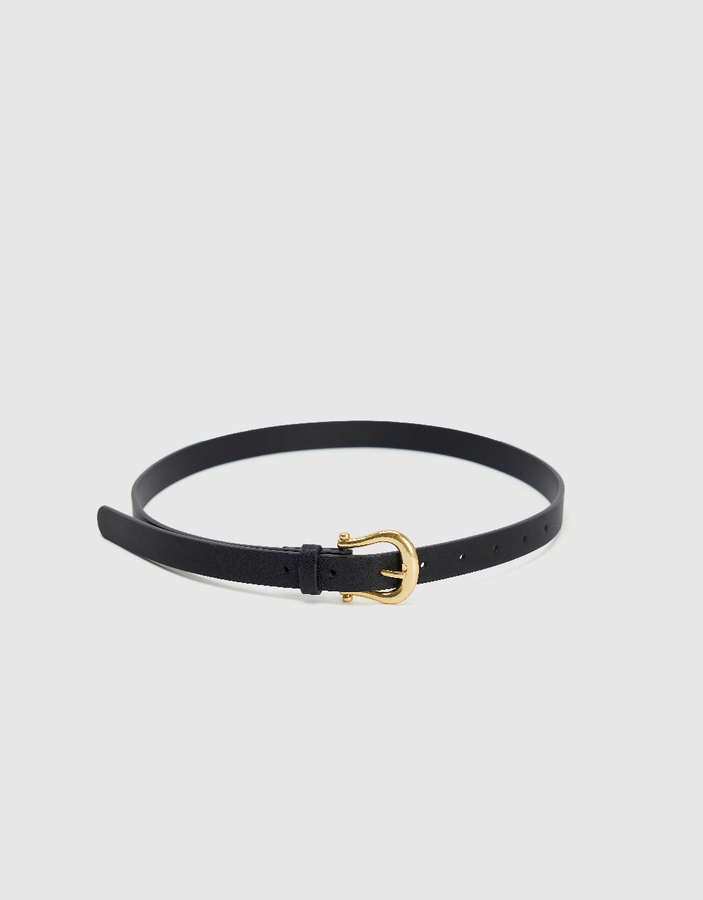 Vegan Leather Skinny Belt