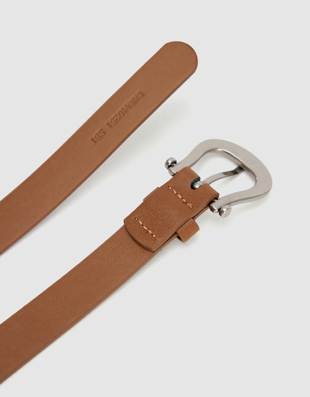 Vegan Leather Skinny Belt