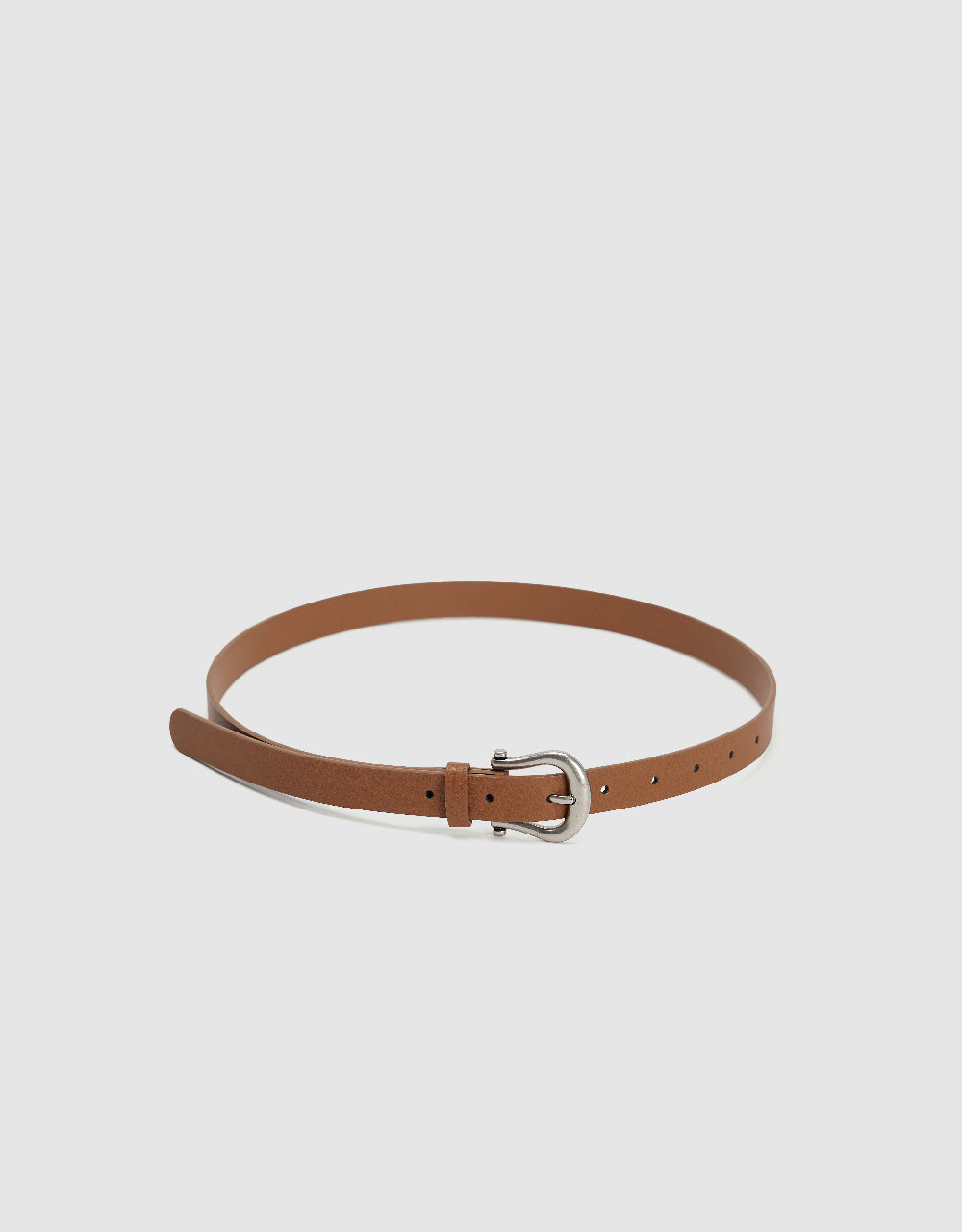 Vegan Leather Skinny Belt