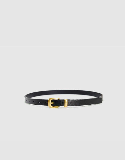 Frame Buckle Skinny Belt