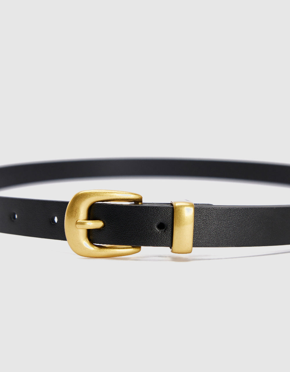 Frame Buckle Skinny Belt