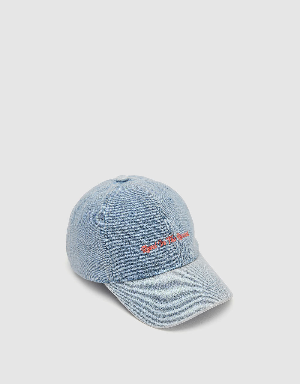 Letter Embroidered Denim Baseball Cap