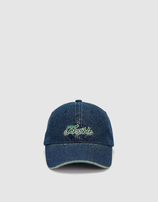 Letter Embroidered Denim Baseball Cap