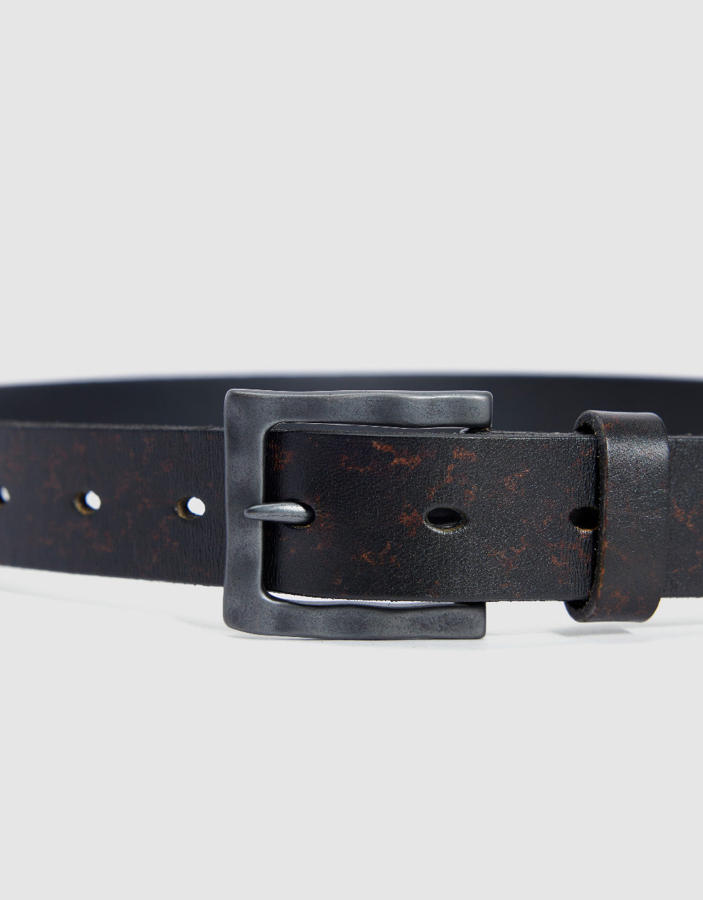 Embossed Vegan Leather Belt