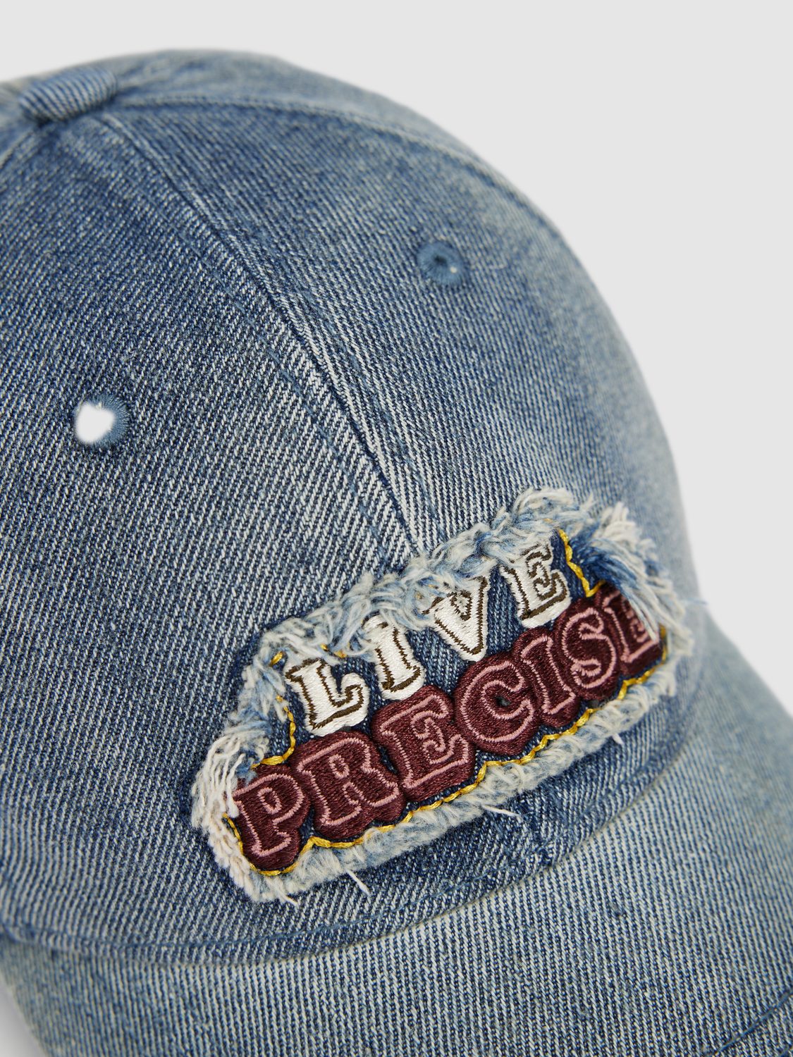 Letter Embossed Denim Baseball Cap