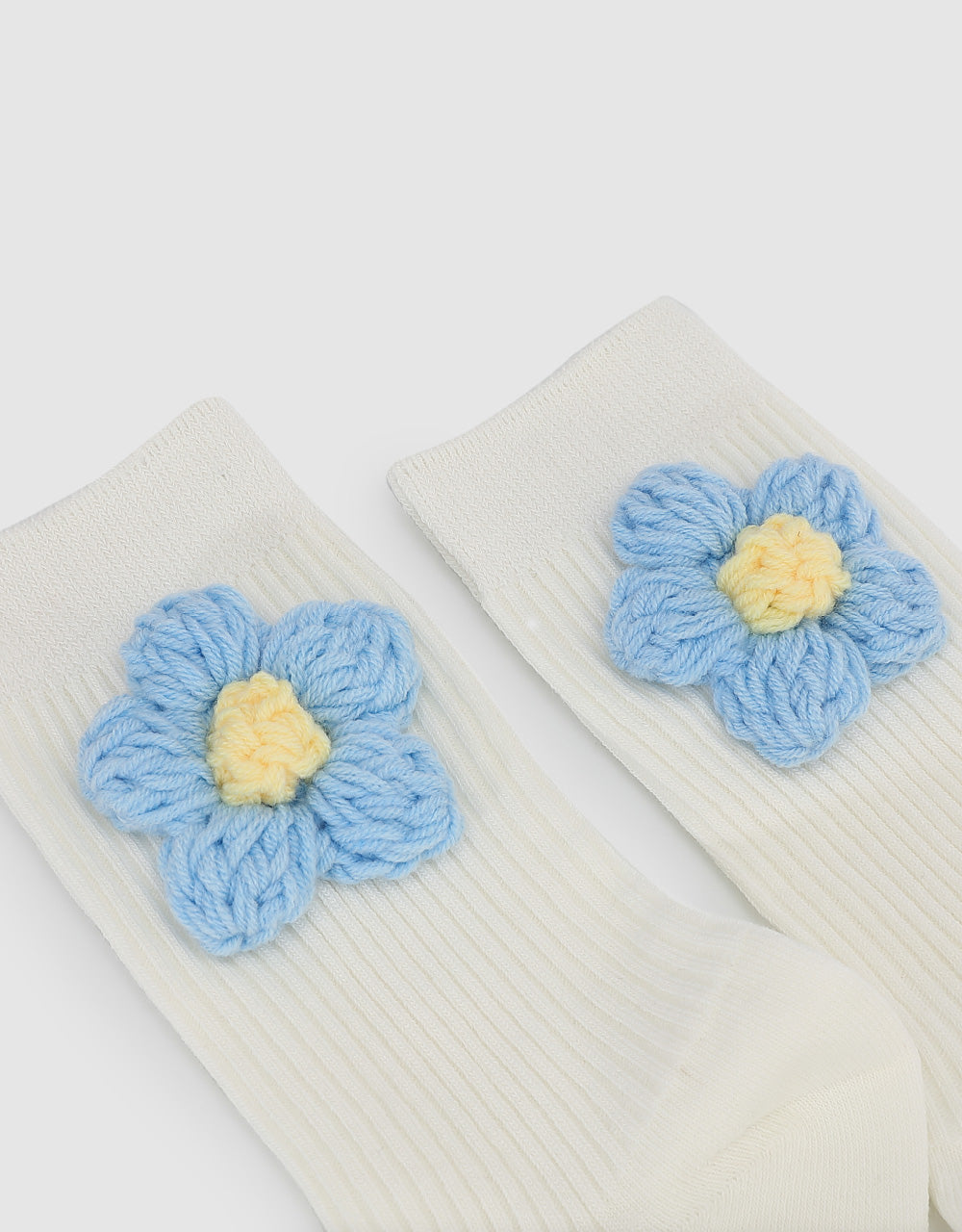 Flower Décor Mid-Length Socks