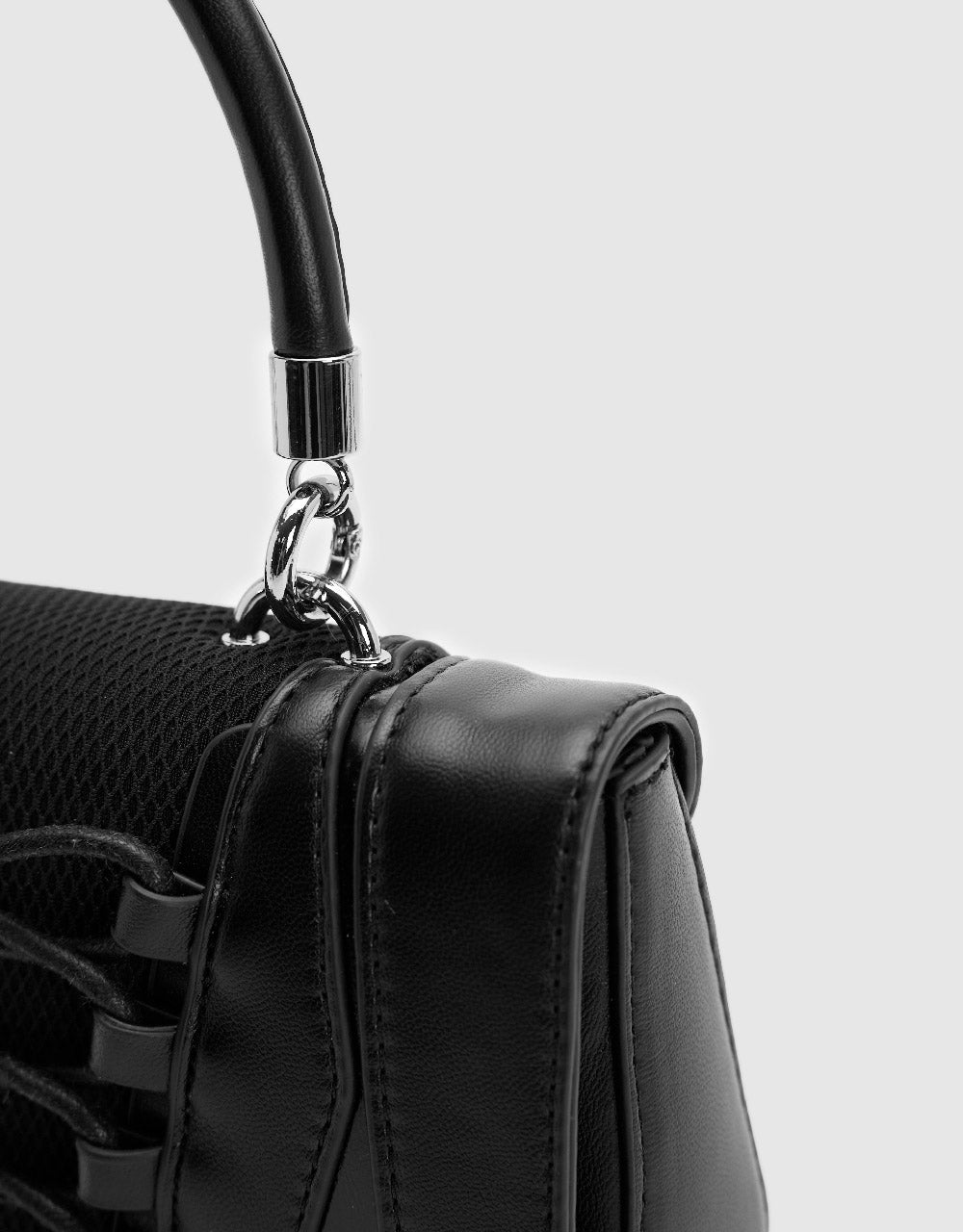 Lace Up Décor Shoulder Bag