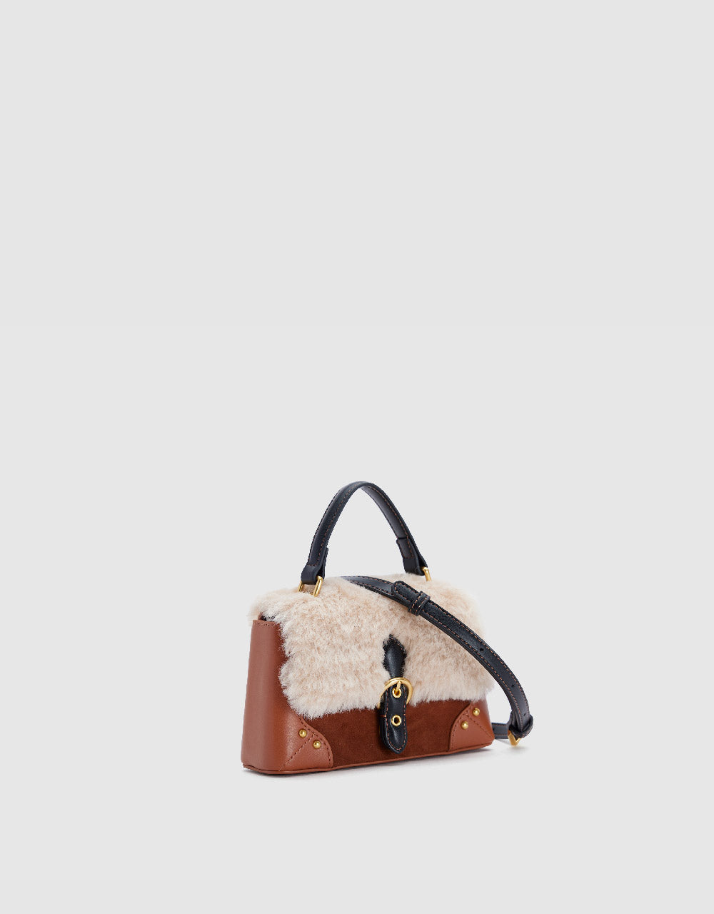 Furry Vegan Leather Shoulder Bag