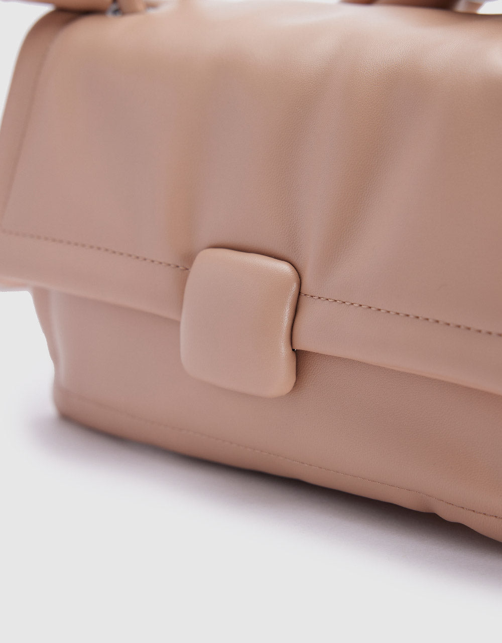 Vegan Leather Puffer Shoulder Bag