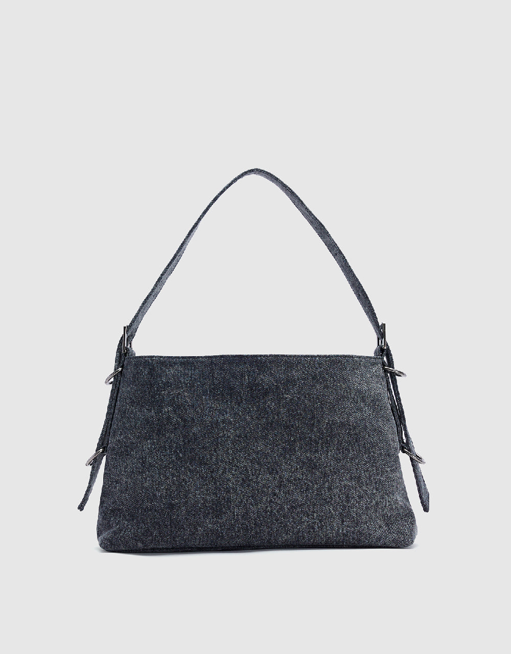 Denim Shoulder Bag With Pouch